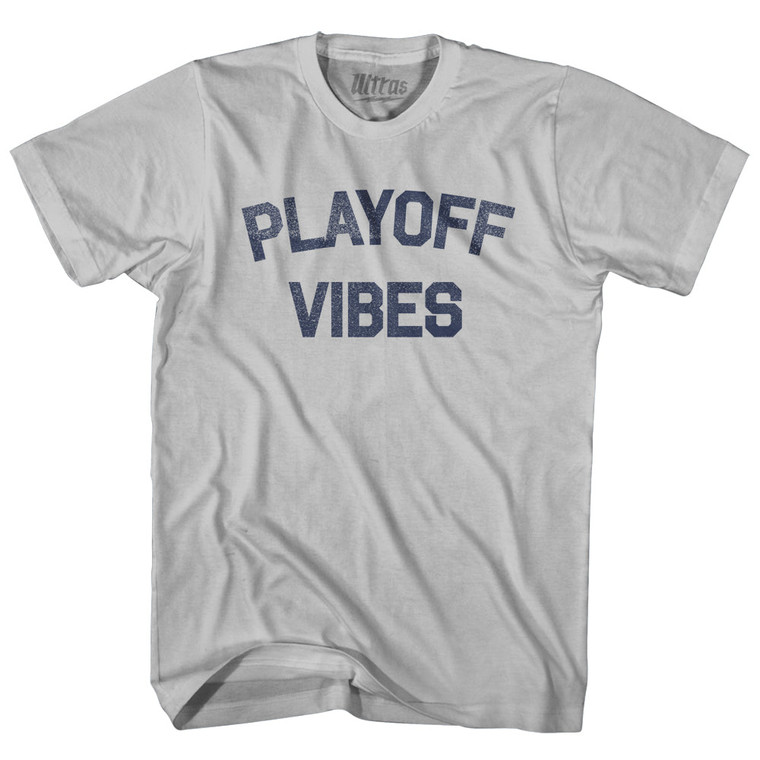 Playoff Vibes Adult Cotton T-shirt - Cool Grey