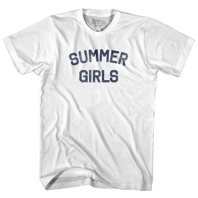 Summer Girls Womens Cotton Junior Cut T-Shirt - White