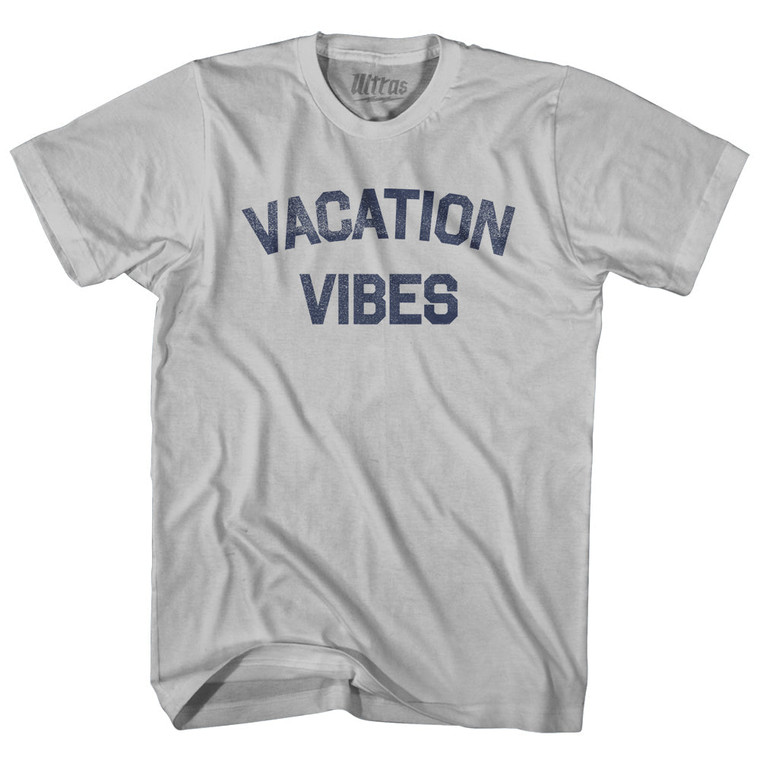 Vacation Vibes Adult Cotton T-shirt - Cool Grey