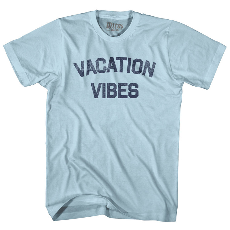 Vacation Vibes Adult Cotton T-shirt - Light Blue