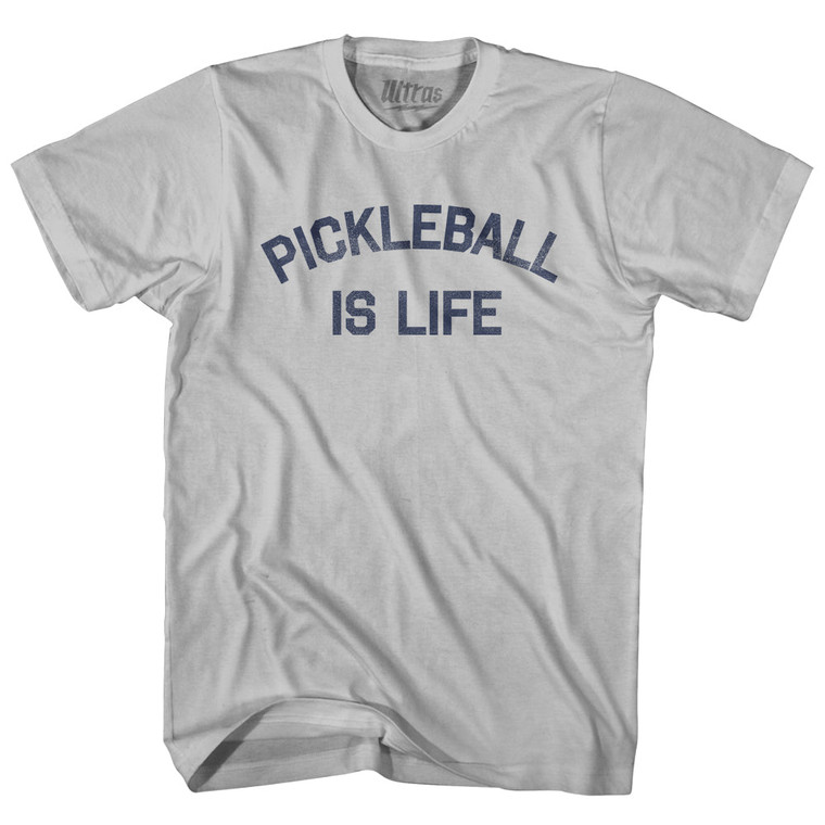 Pickleball Is Life Adult Cotton T-shirt - Cool Grey