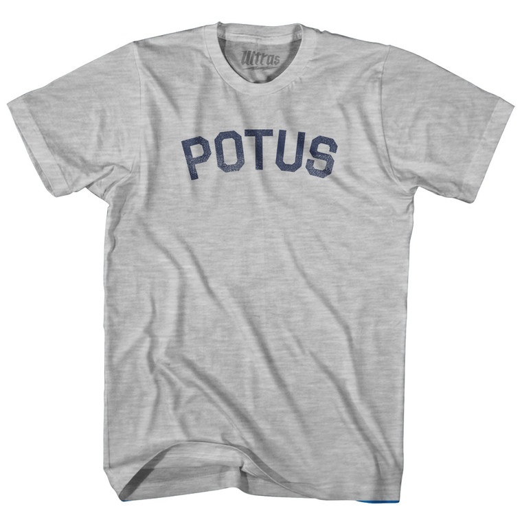POTUS Womens Cotton Junior Cut T-Shirt - Grey Heather