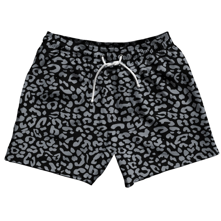 Cheetah Two Tone Black 5" Swim Shorts Made in USA - Black