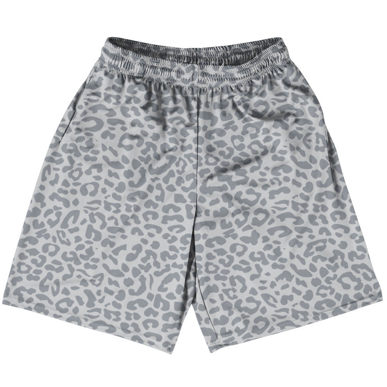 Cheetah Two Tone Cool Grey Basketball Practice Shorts Made In USA - Cool Grey