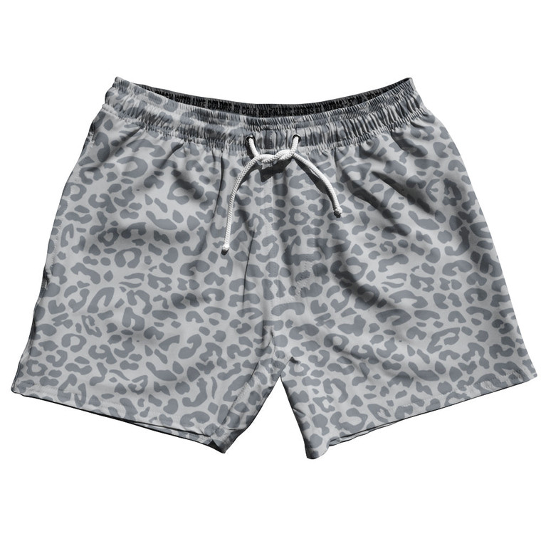 Cheetah Two Tone Cool Grey 5" Swim Shorts Made in USA - Cool Grey