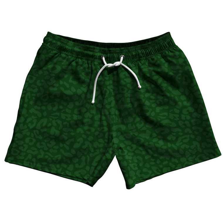 Cheetah Two Tone Forest Green 5" Swim Shorts Made in USA - Forest Green