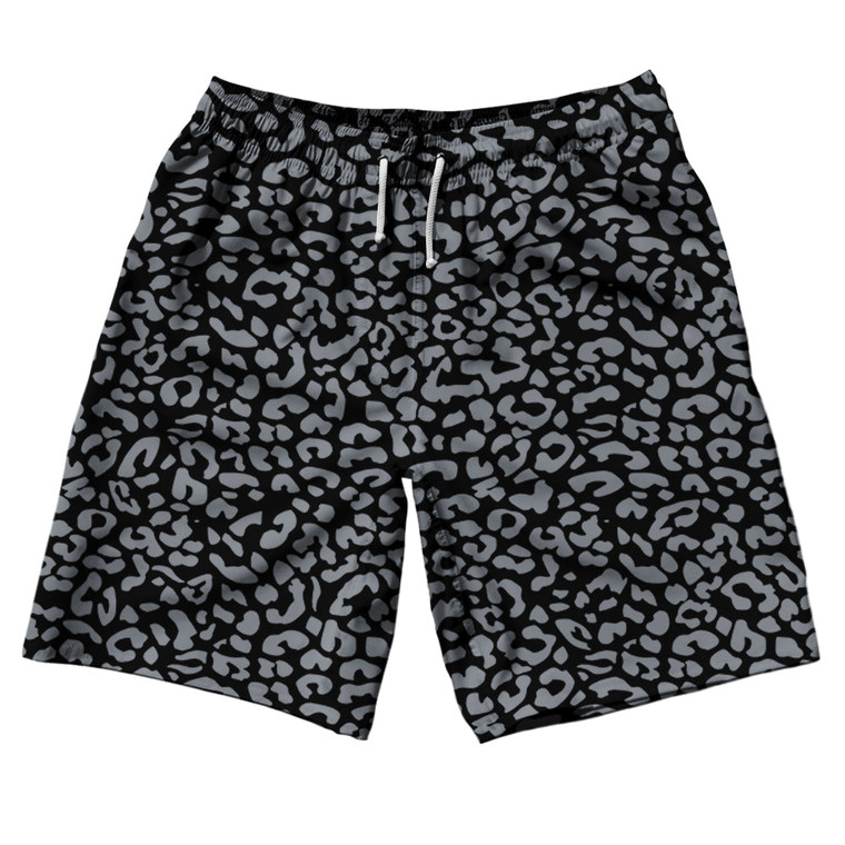 Cheetah Two Tone Black 10" Swim Shorts Made in USA - Black
