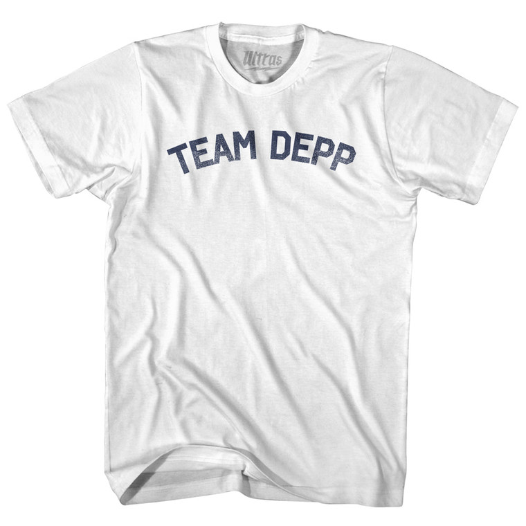 Team Depp Adult Cotton T-shirt - White