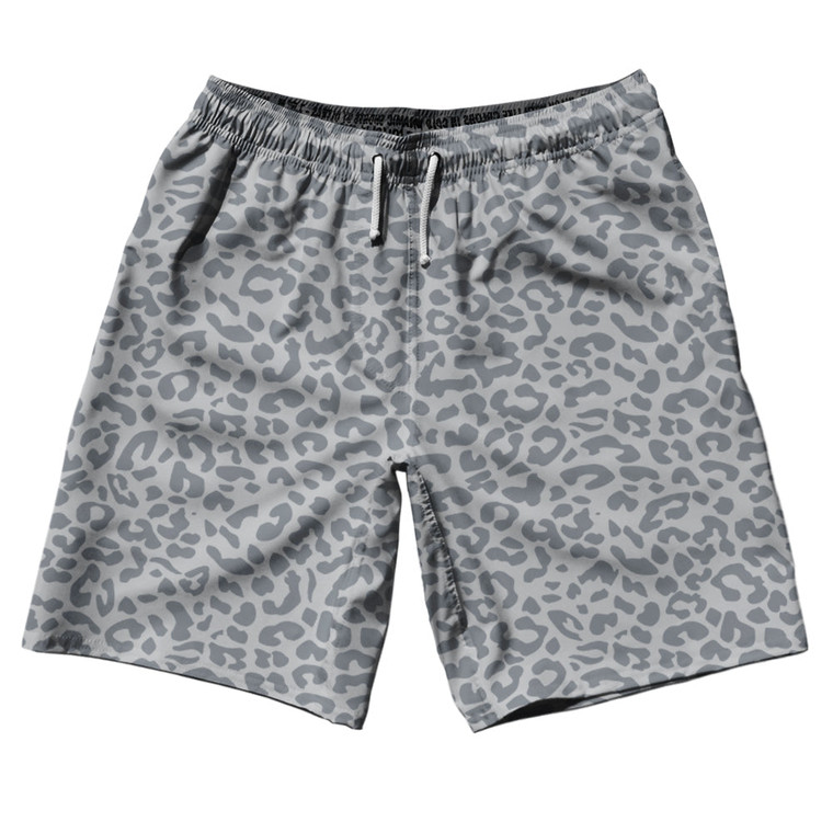 Cheetah Two Tone Cool Grey 10" Swim Shorts Made in USA - Cool Grey