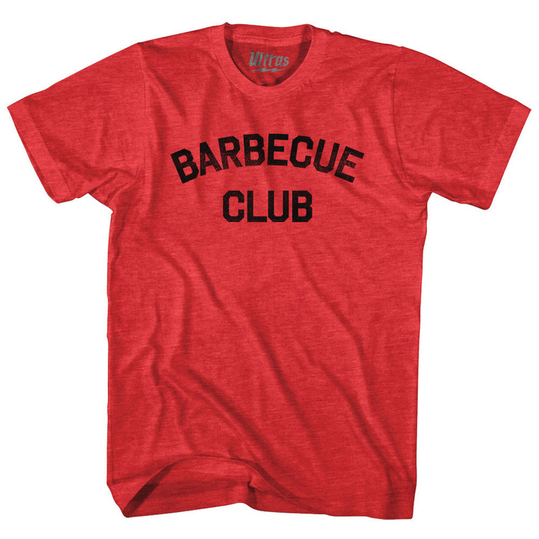 Barbecue Club Adult Tri-Blend T-shirt - Heather Red