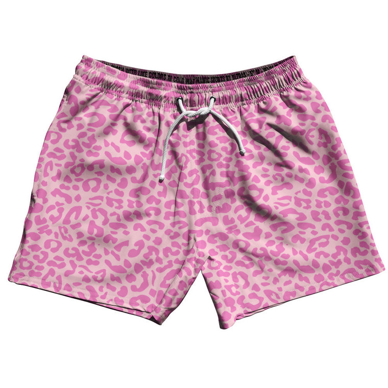 Cheetah Two Tone Pale Pink 5" Swim Shorts Made in USA - Pale Pink
