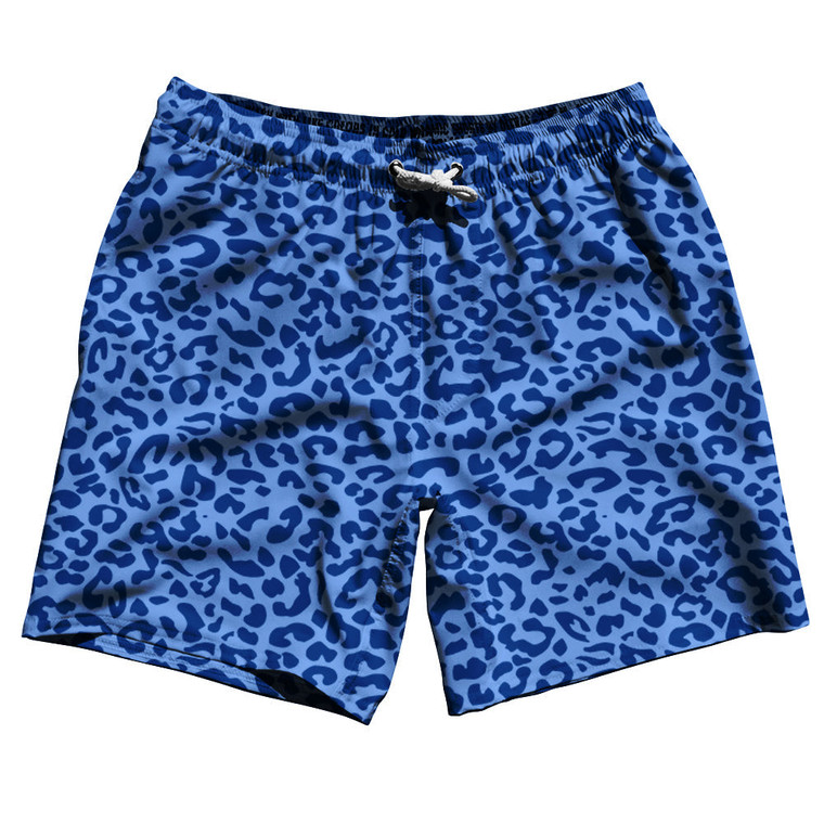 Cheetah Two Tone Blue Carolina Swim Shorts 7" Made in USA - Blue Carolina