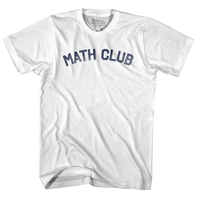 Math Club Adult Cotton T-shirt - White