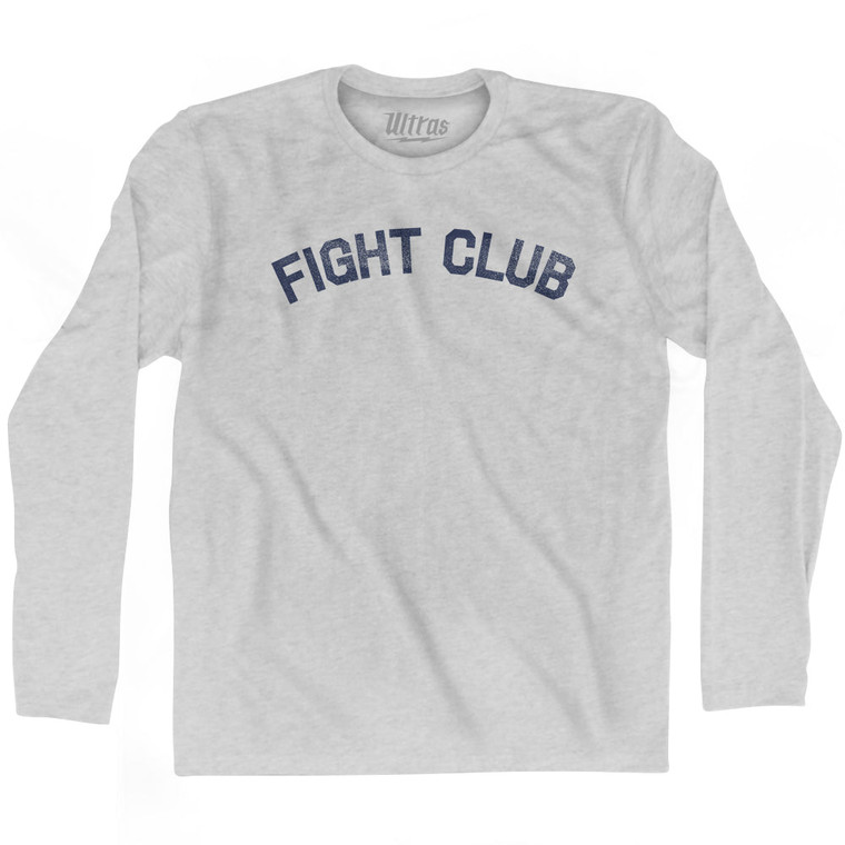 Fight Club Adult Cotton Long Sleeve T-shirt - Grey Heather