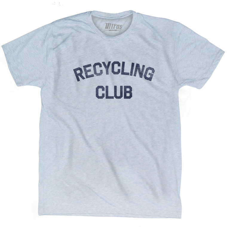 Recycling Club Adult Tri-Blend T-shirt - Athletic White