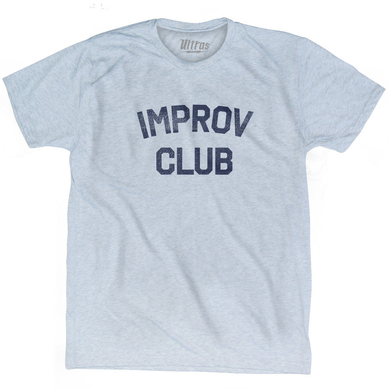 Improv Club Adult Tri-Blend T-shirt - Athletic White