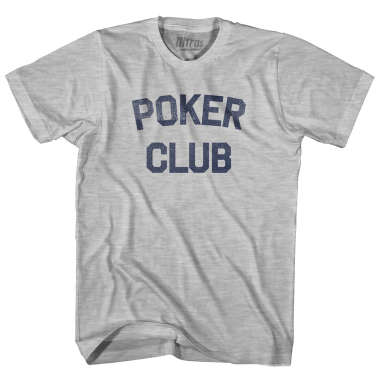 Poker Club Adult Cotton T-shirt - Grey Heather