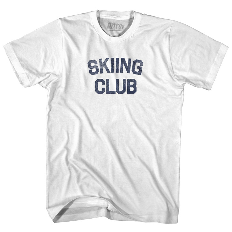 Skiing Club Youth Cotton T-shirt - White