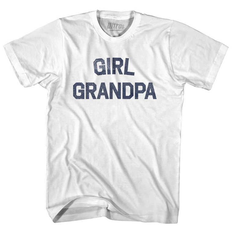 Girl Grandpa Womens Cotton Junior Cut T-Shirt - White
