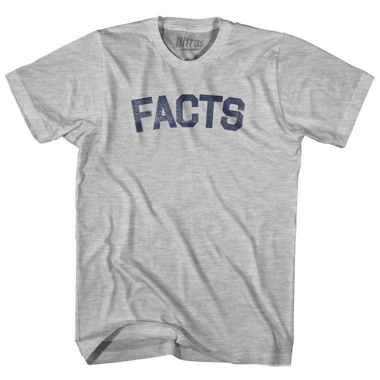 Facts Womens Cotton Junior Cut T-Shirt - Grey Heather