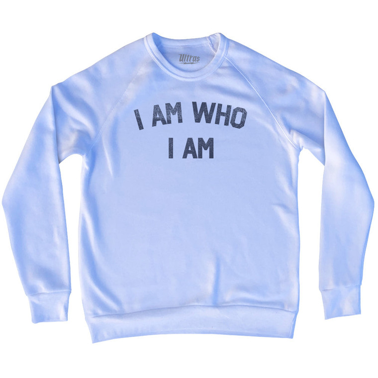 I Am Who I Am Adult Tri-Blend Sweatshirt - White
