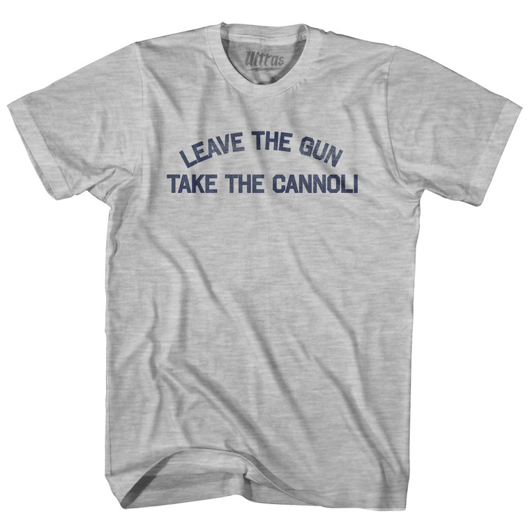 Leave The Gun Take The Cannoli Womens Cotton Junior Cut T-Shirt - Grey Heather