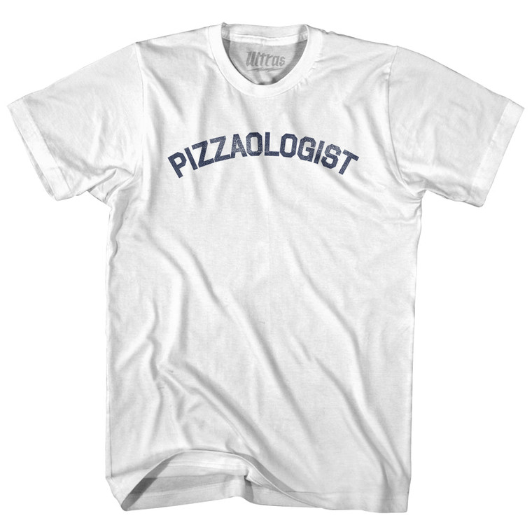 Pizzaologist Adult Cotton T-shirt - White