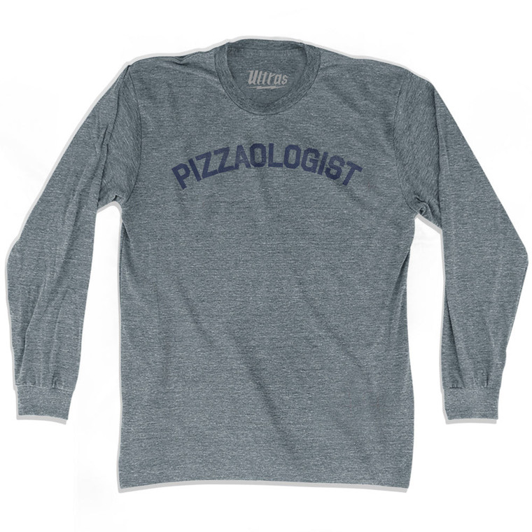 Pizzaologist Adult Tri-Blend Long Sleeve T-shirt - Athletic Grey