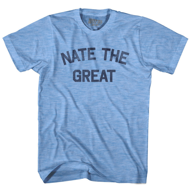 Nate The Great Adult Tri-Blend T-shirt - Athletic Blue