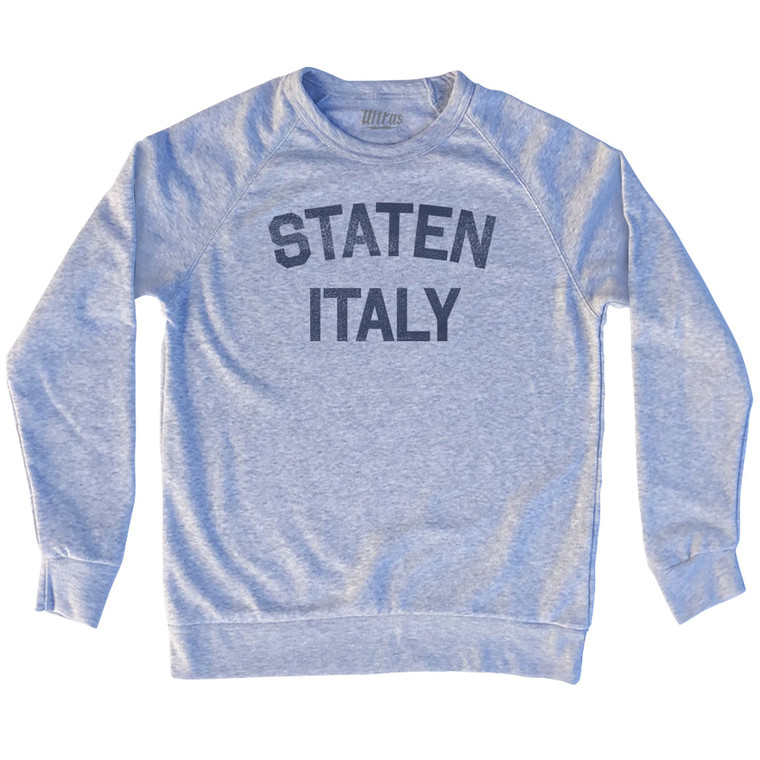 Staten Italy Adult Tri-Blend Sweatshirt - Heather Grey