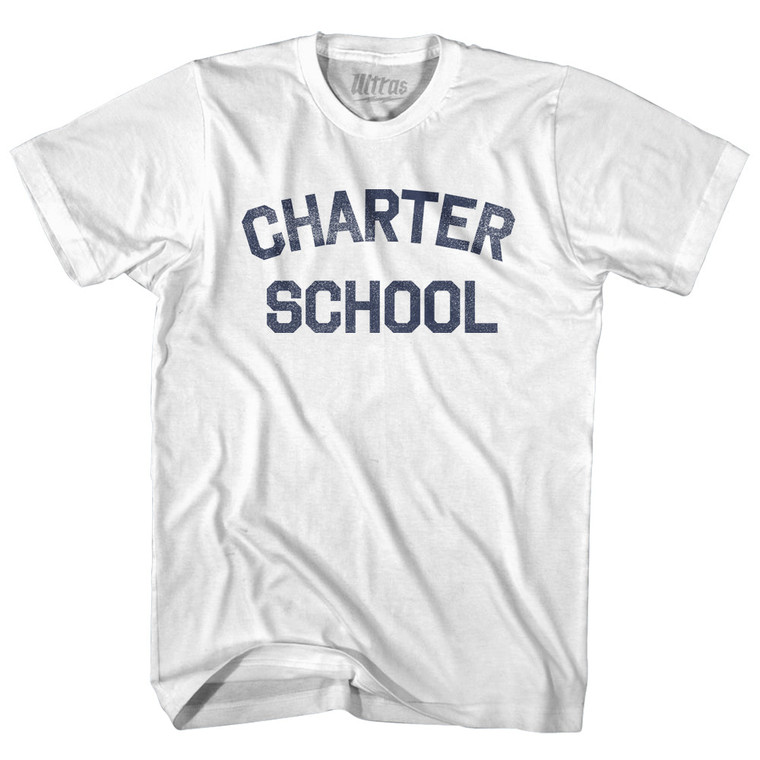 Charter School Adult Cotton T-shirt - White