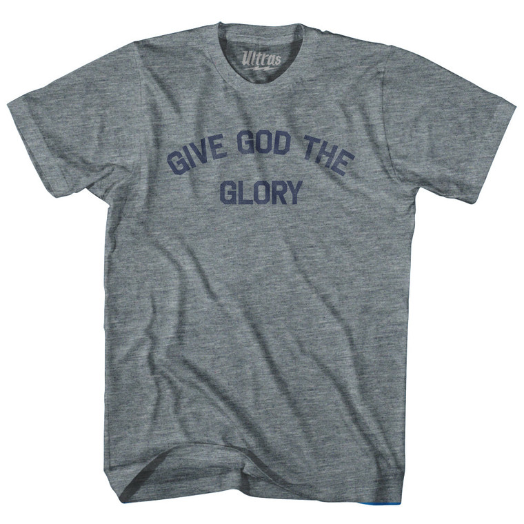 Give God The Glory Youth Tri-Blend T-shirt - Athletic Grey