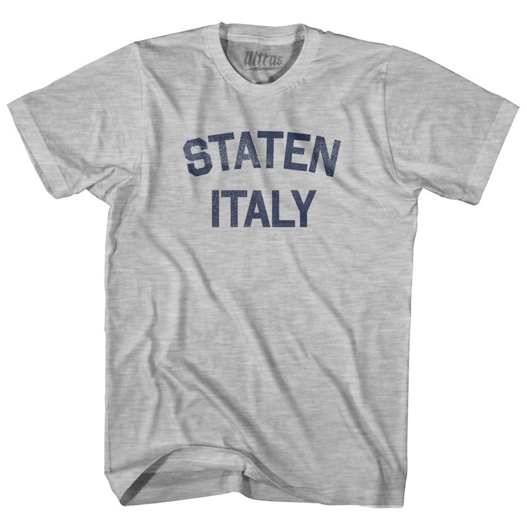 Staten Italy Adult Cotton T-shirt - Grey Heather