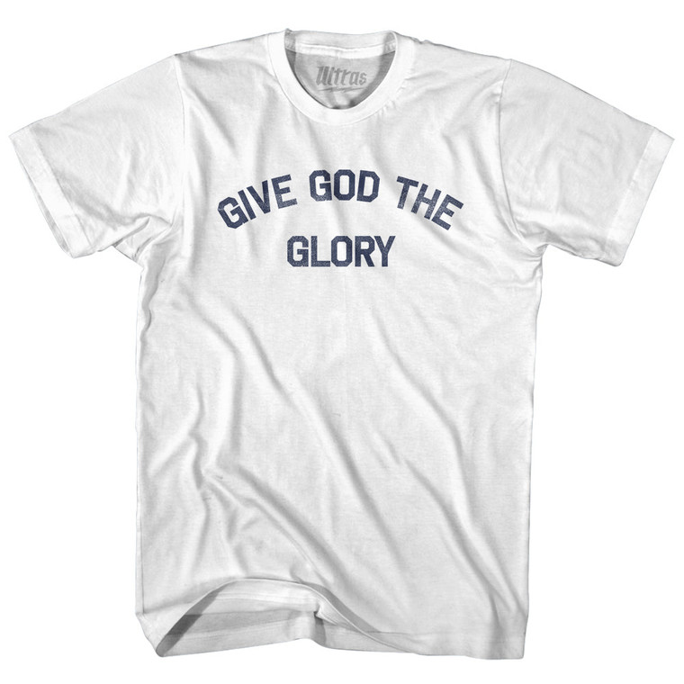 Give God The Glory Womens Cotton Junior Cut T-Shirt - White