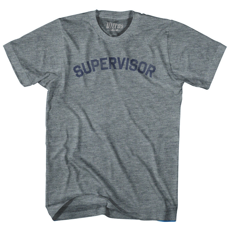 Supervisor Womens Tri-Blend Junior Cut T-Shirt - Athletic Grey