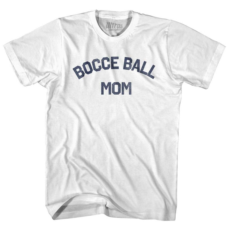 Bocce Ball Mom Womens Cotton Junior Cut T-Shirt - White