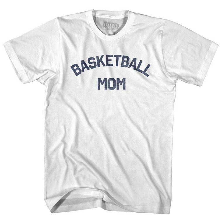 Basketball Mom Womens Cotton Junior Cut T-Shirt - White