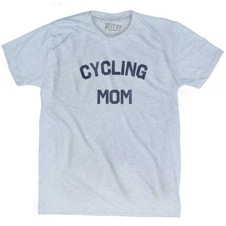Cycling Mom Adult Tri-Blend T-shirt - Athletic White