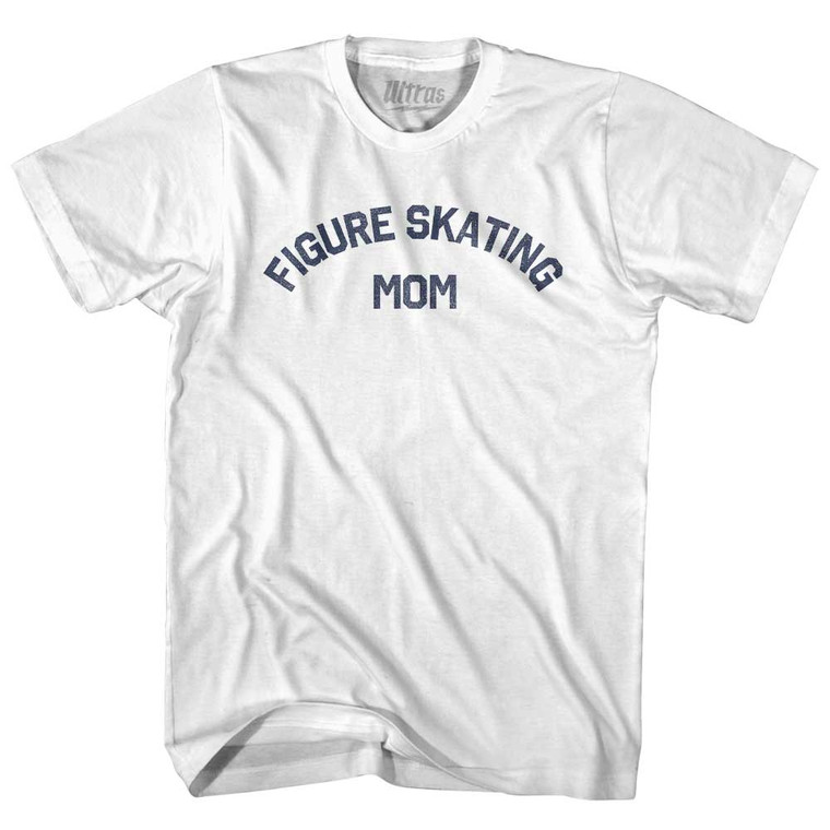 Figure Skating Mom Adult Cotton T-shirt - White