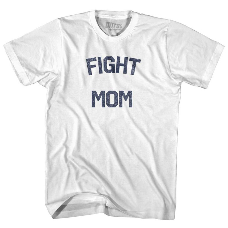 Fight Mom Womens Cotton Junior Cut T-Shirt - White