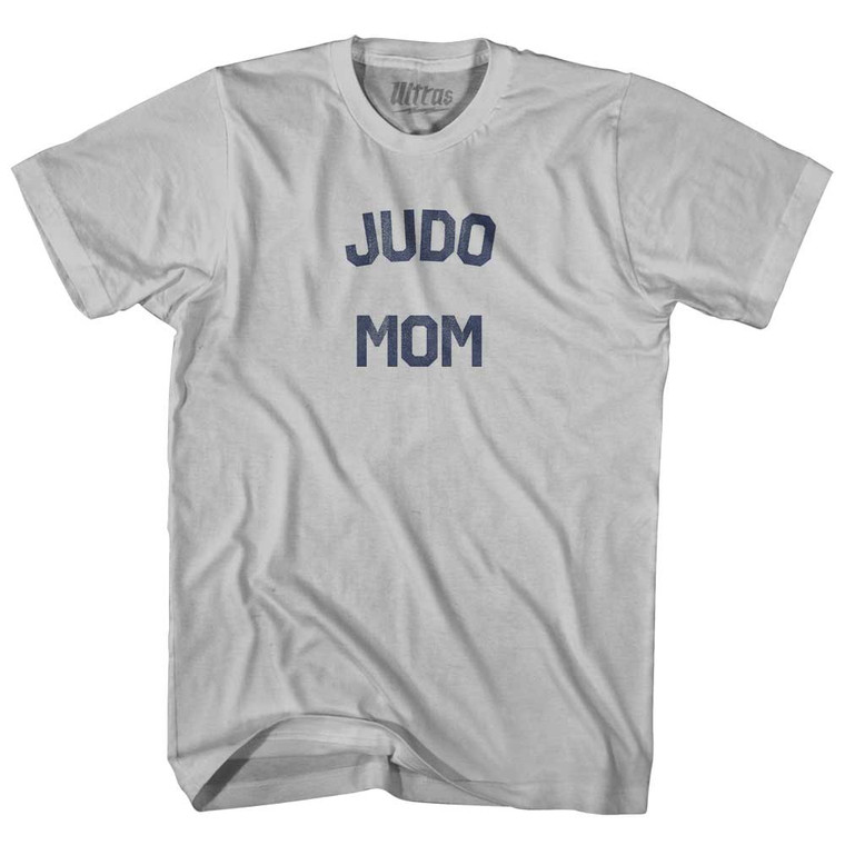 Judo Mom Adult Cotton T-shirt - Cool Grey