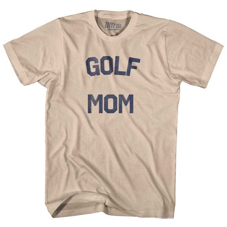 Golf Mom Adult Cotton T-shirt - Creme