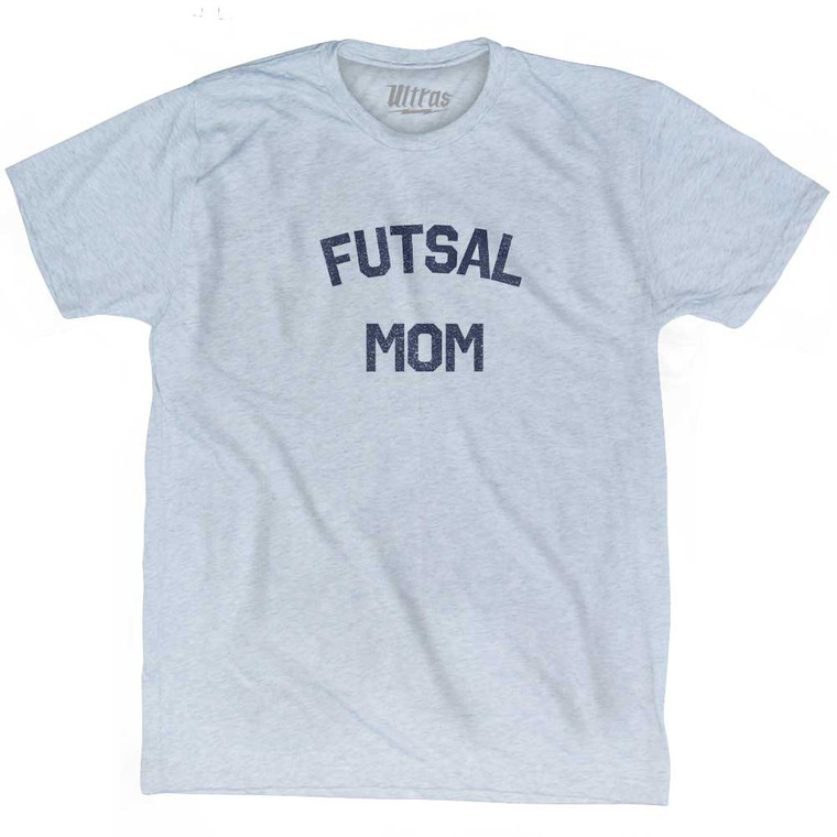 Futsal Mom Adult Tri-Blend T-shirt - Athletic White
