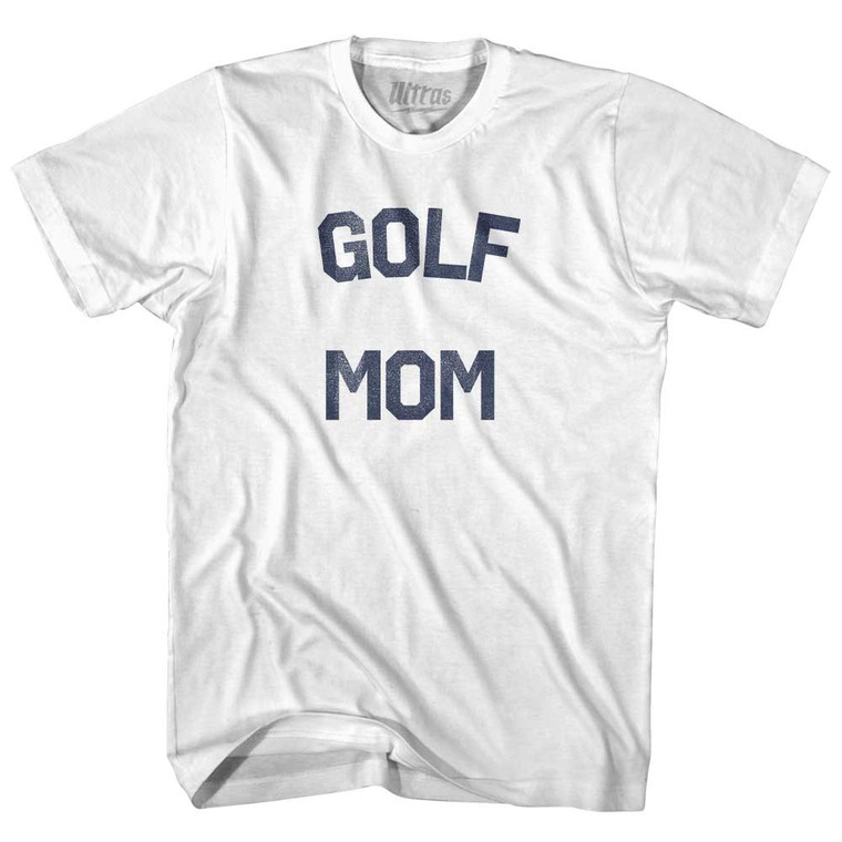 Golf Mom Adult Cotton T-shirt - White