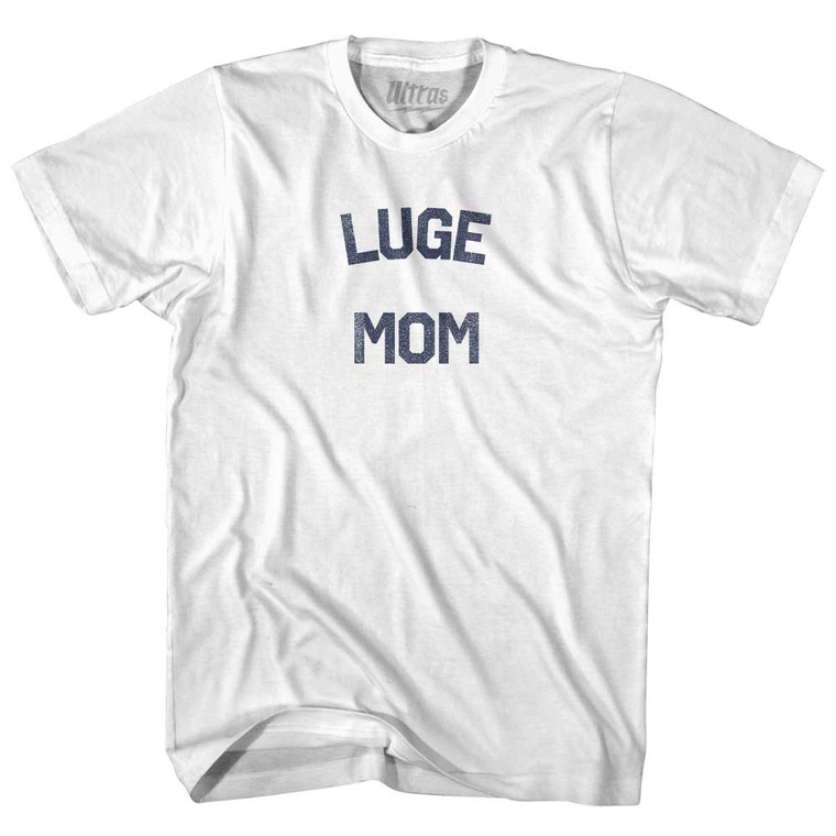Luge Mom Womens Cotton Junior Cut T-Shirt - White