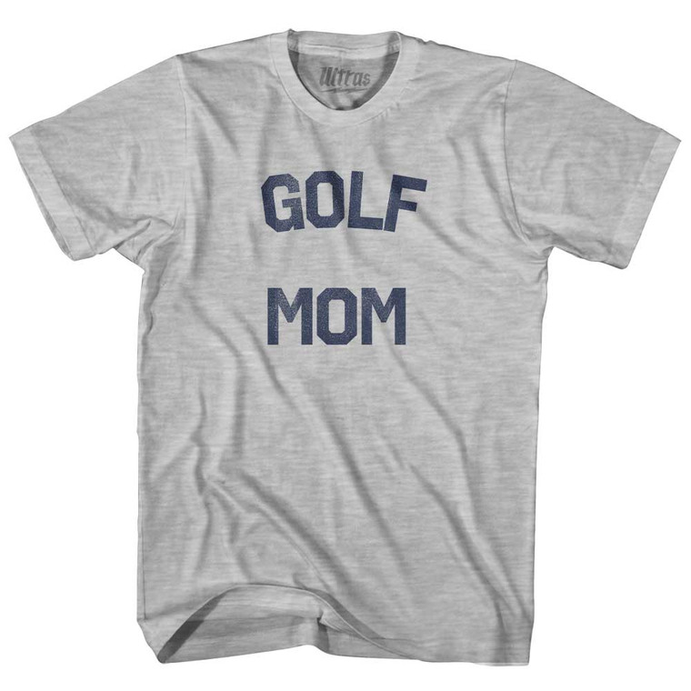 Golf Mom Adult Cotton T-shirt - Grey Heather