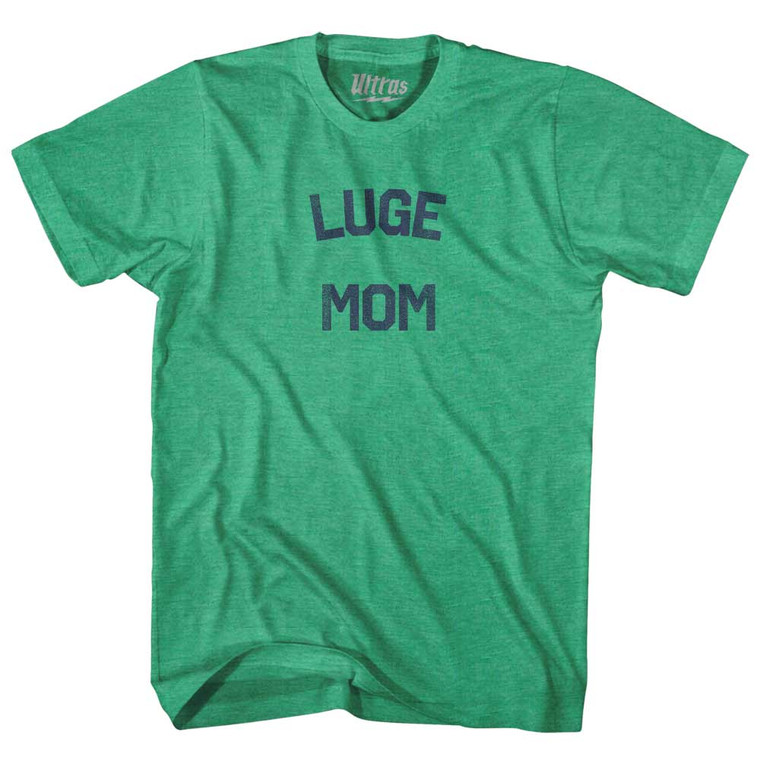 Luge Mom Adult Tri-Blend T-shirt - Kelly