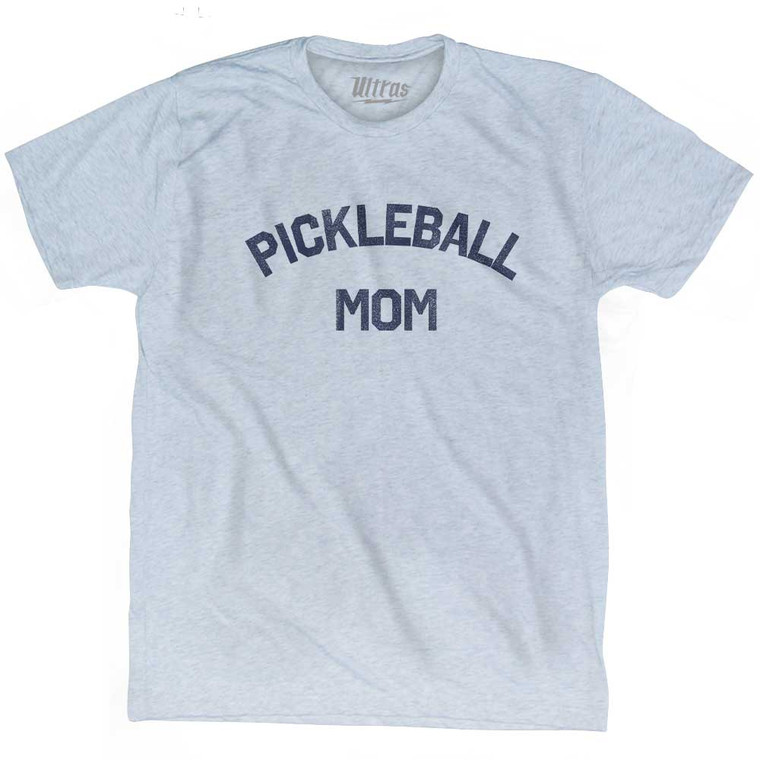 Pickleball Mom Adult Tri-Blend T-shirt - Athletic White