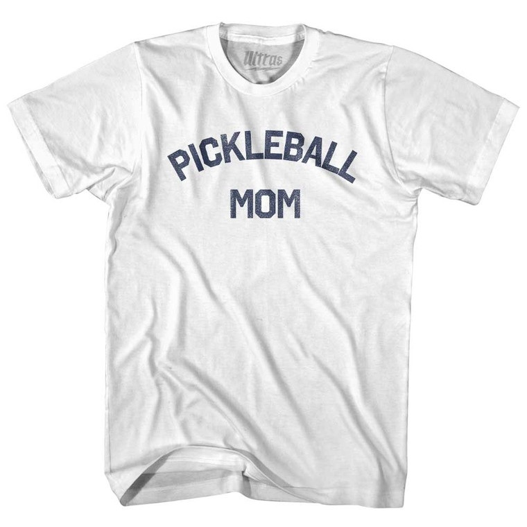 Pickleball Mom Womens Cotton Junior Cut T-Shirt - White