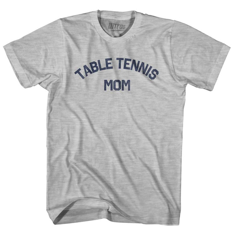 Table Tennis Mom Womens Cotton Junior Cut T-Shirt - Grey Heather